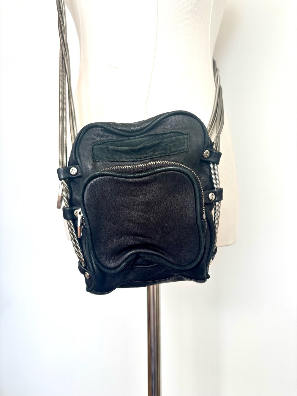 Alexander Wang “Brenda”Black Leather Mini Crossbody Bag